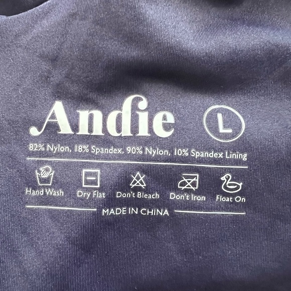 Andie |biza Flat Navy One Piece Swimsuit Size L NEW - Picture 11 of 14